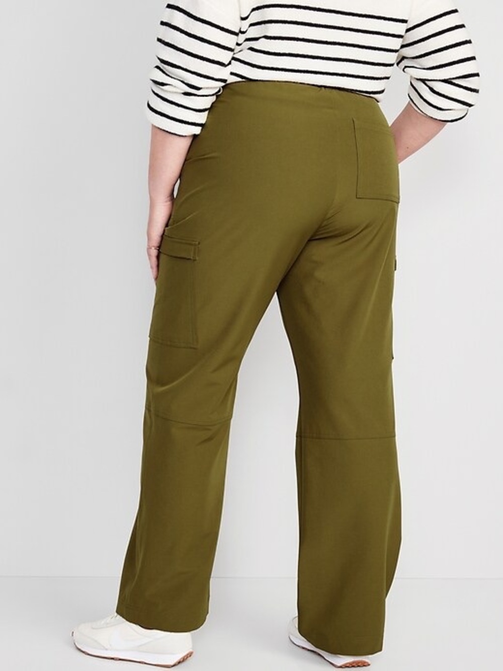 OLD NAVY Olive Wide-Leg High Waist All Season Stretch Tech Cargo Pants